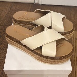 Sam Edelman Women's Cream Espadrille Sandals